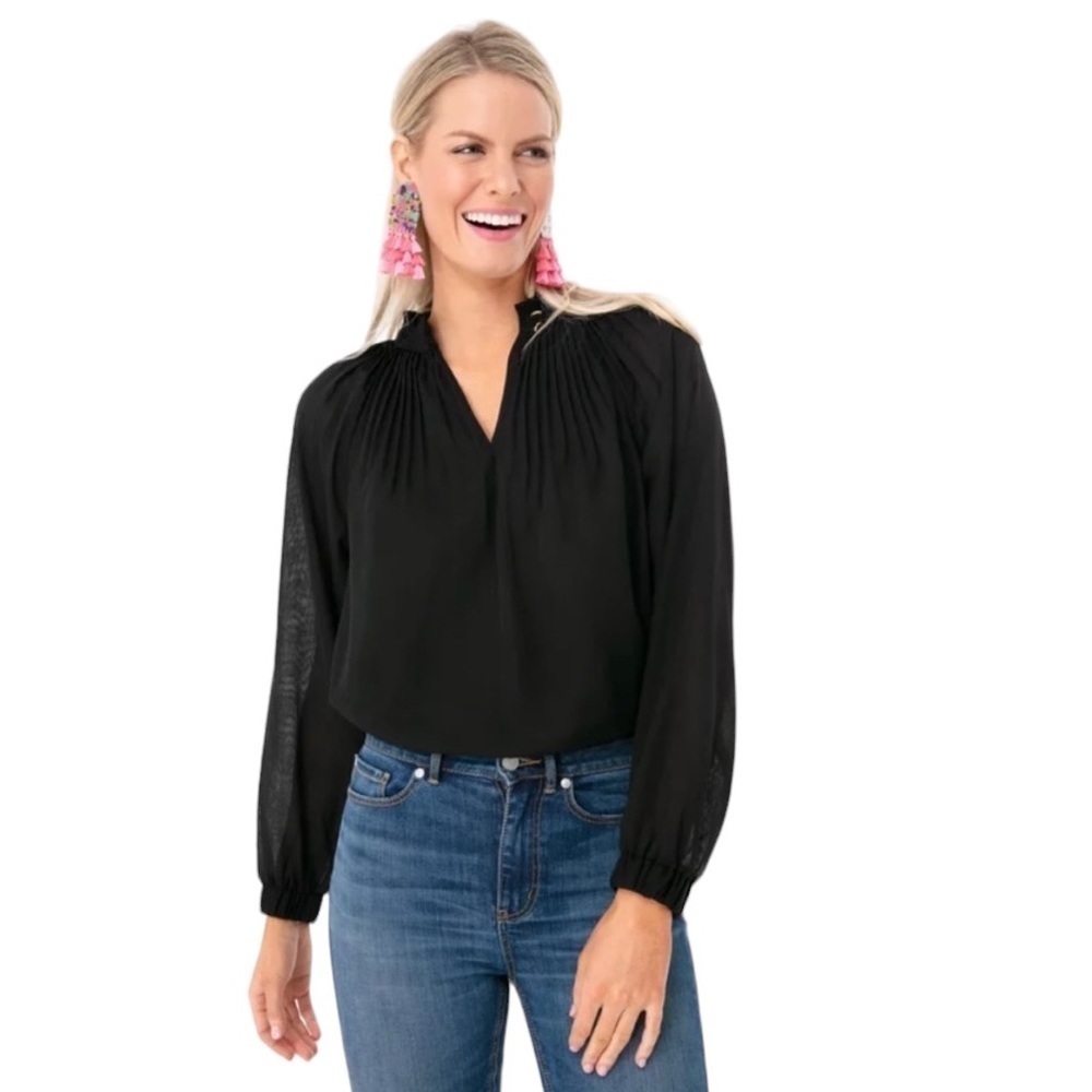 Tuckernuck Marie Oliver Arden Blouse in Black S